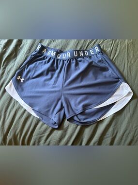 Under Armour Black Athletic Shorts with White Logo